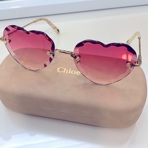 Chloe heart shaped sunglasses